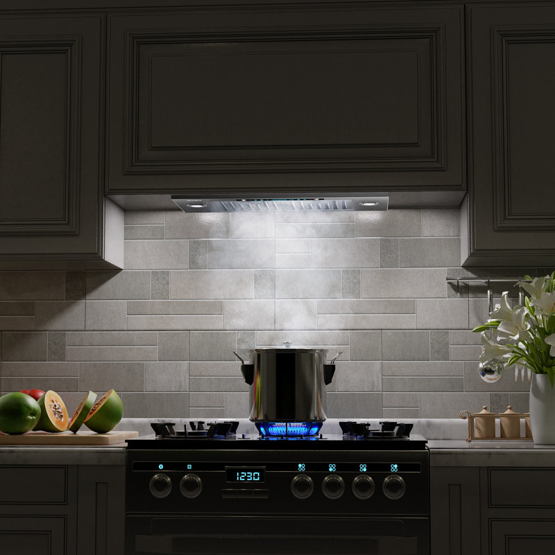 IKTCH 900 Cubic Feet Per Minute Ducted Insert Range Hood with Baffle